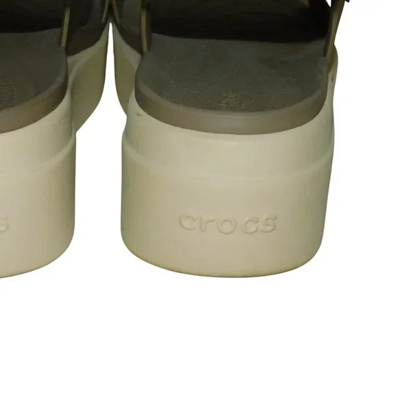 CROCS Brooklyn LiteRide Platform Sandals Size 10 - Picture 6 of 11